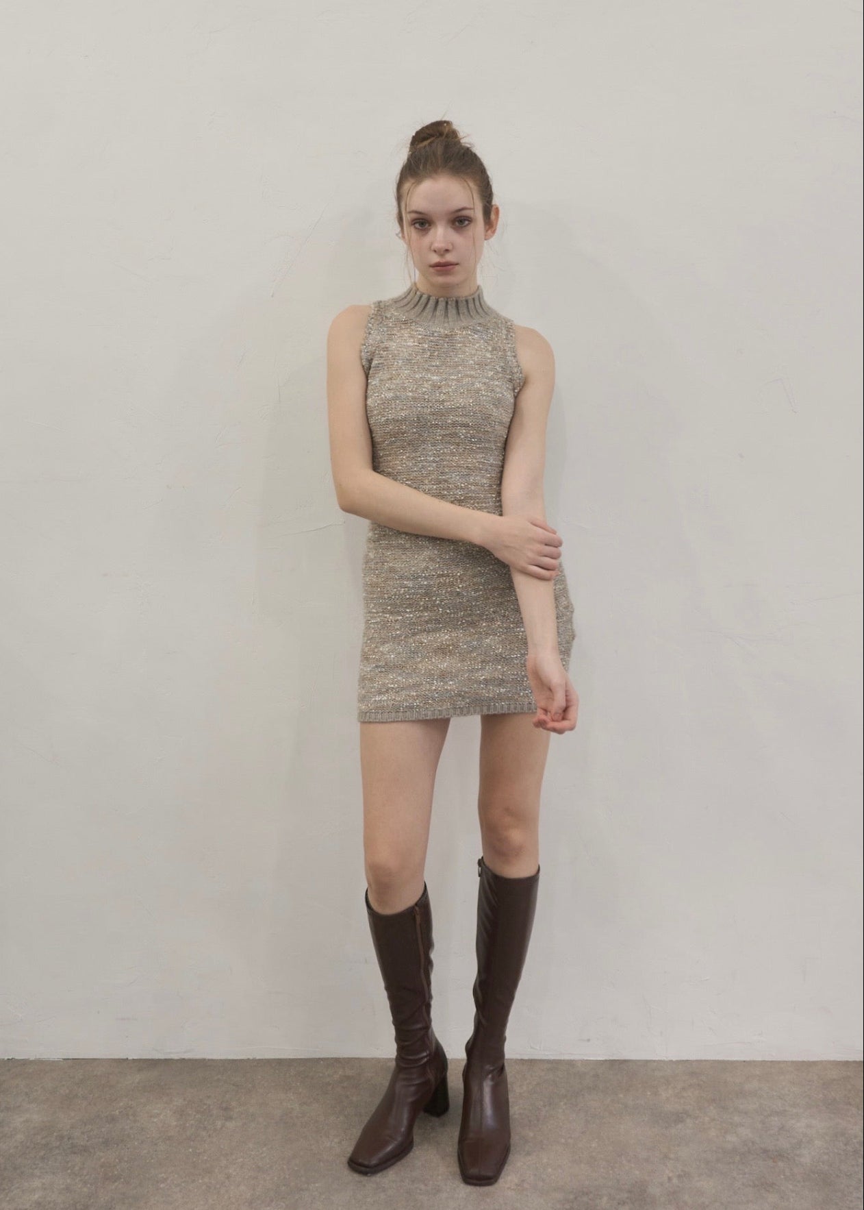 Mix yarn knit one-piece – YILON