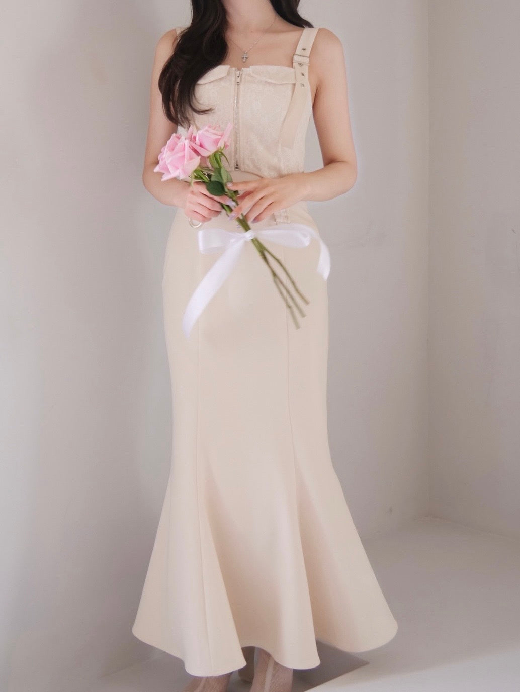 YILON MADE Romantic bustier dress アイボリー Romantic bustier dress – YILON