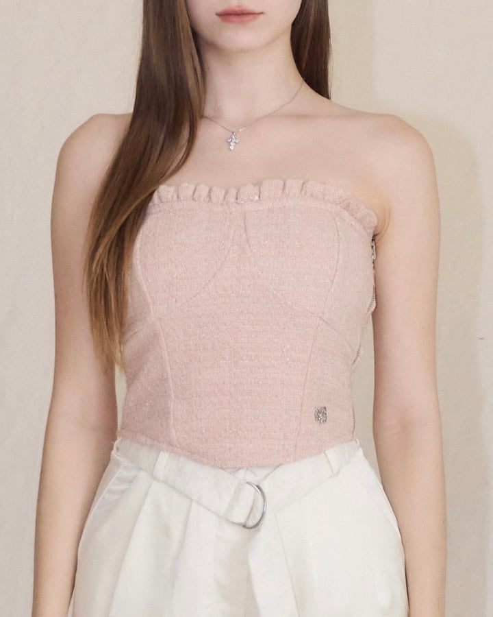 Twinkle tweed baretop – YILON