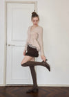SUEDE FRILL MINI SKIRT