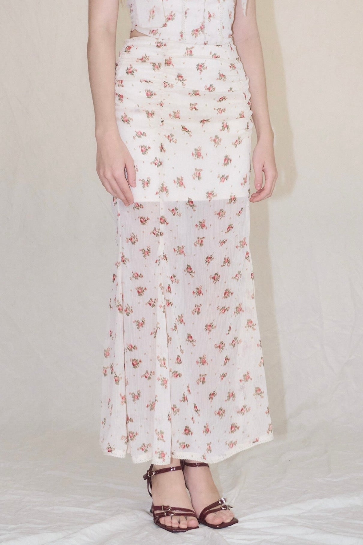 Little flower chiffon skirt – YILON