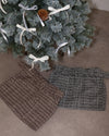 Tweed belt mini skirt