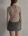 Full lace ribbon tee