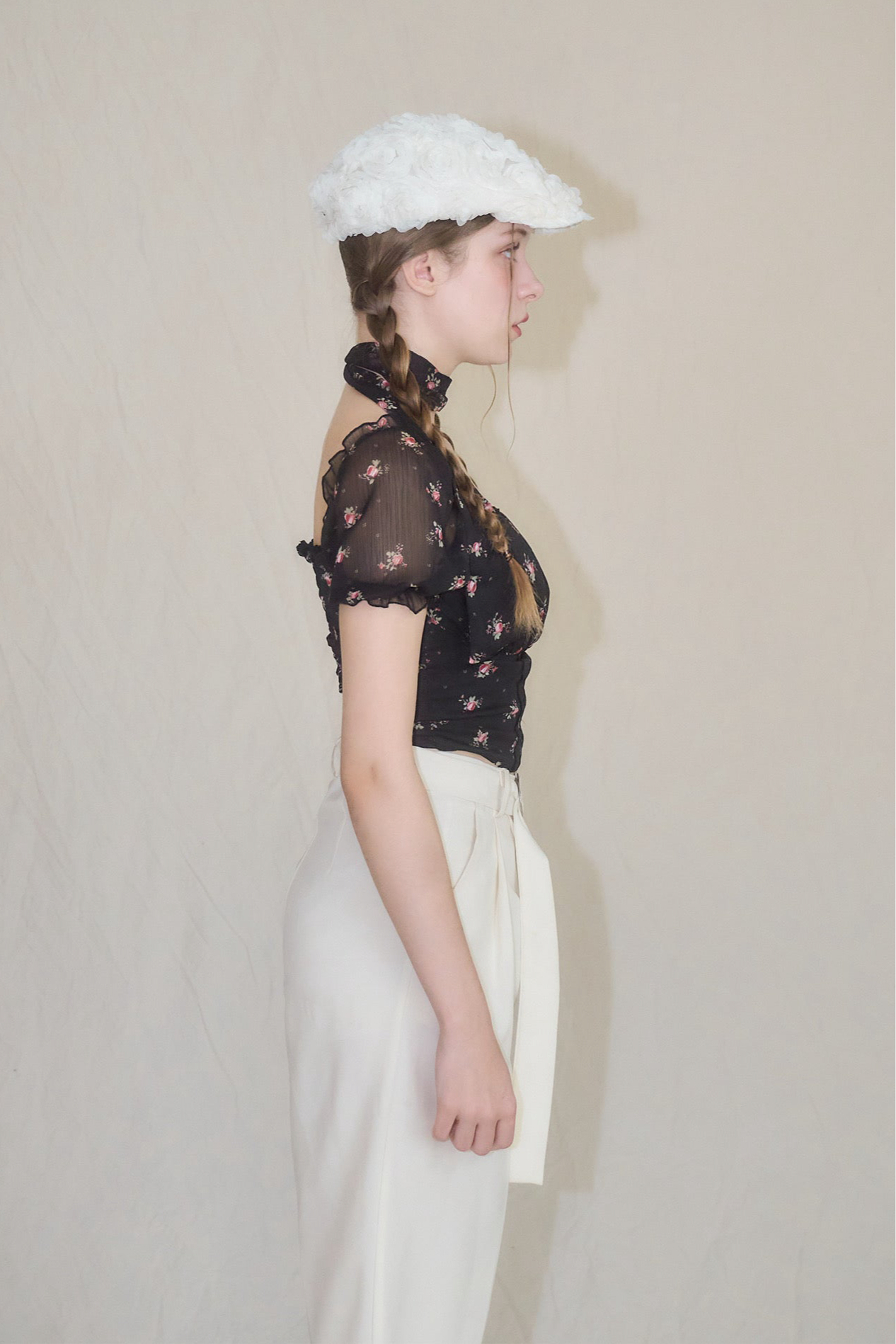 トップス yilon little flower chiffon blous Little flower トップス yilon little flower chiffon blous Little flower
