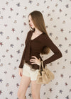 WARM TIE PEPLUM LACE BLOUSE