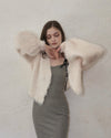 Shaggy drop cardigan
