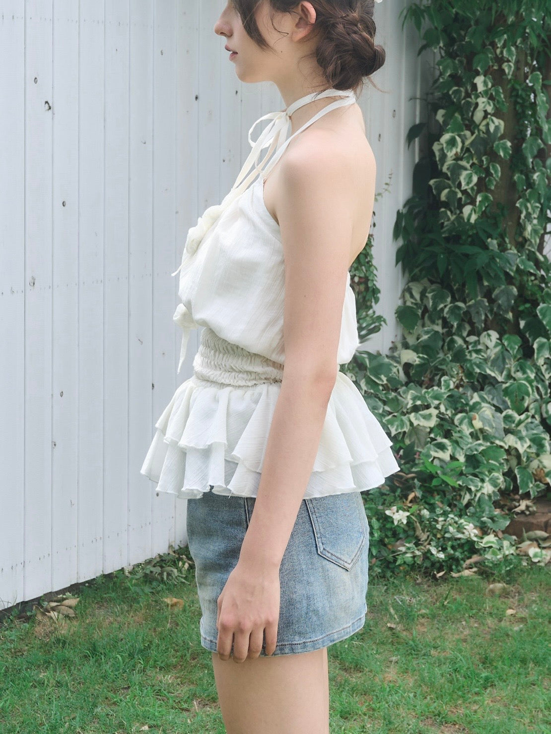 トップス Yilon Fleur lace blouse - IVORY Fleur Lace Frill Blouse | Parallel