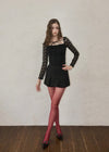 Flower lace blouse