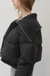 Rib collar puffer jacket