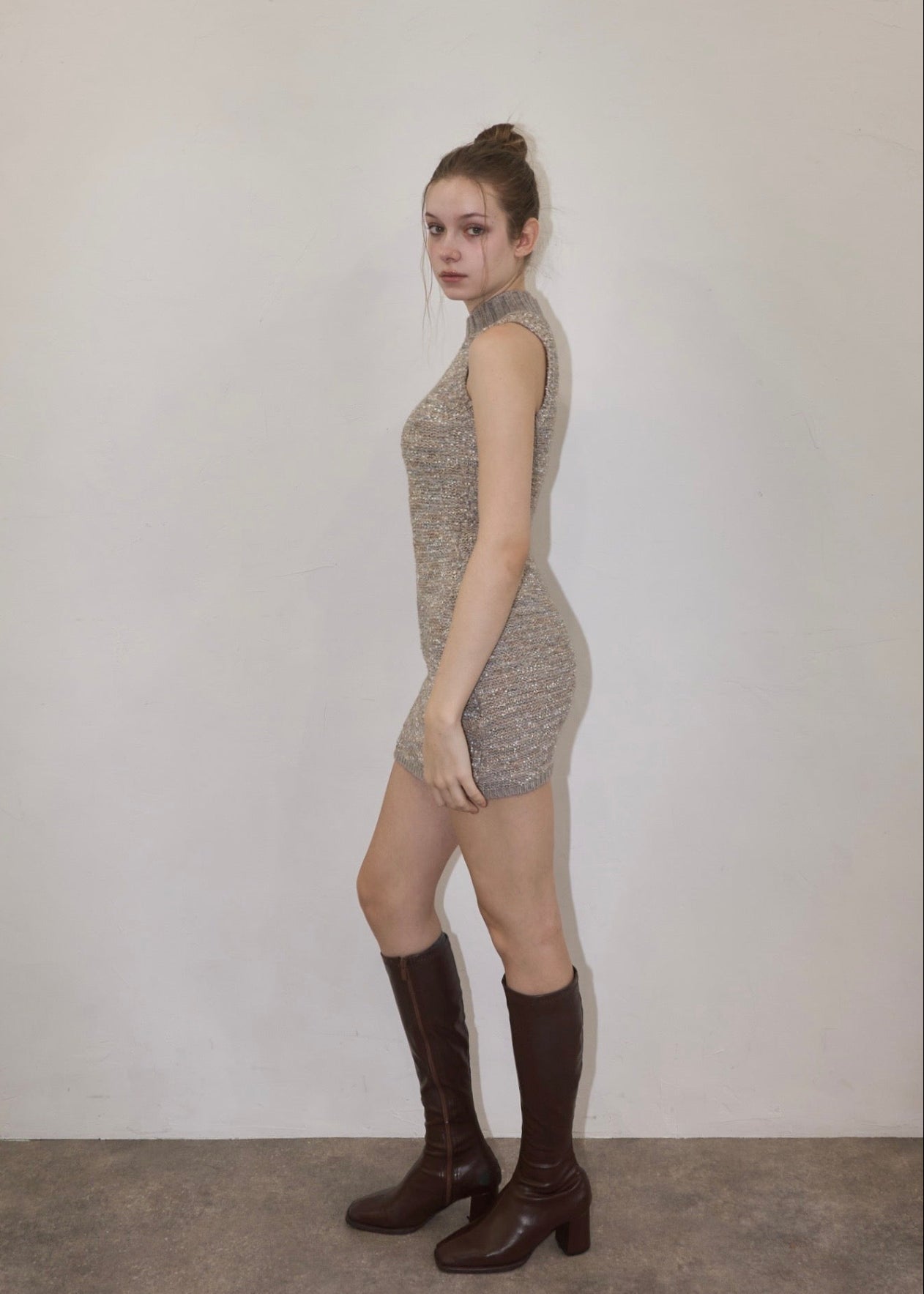 Mix yarn knit one-piece – YILON