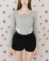 LACE RIBBON RIB TEE