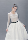 Gather lace tee