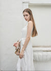 HALTER NECK TIERED MAXI DRESS