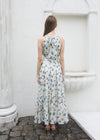 HALTER NECK TIERED MAXI DRESS