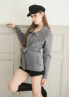 WAIST TIE KNIT JACKET