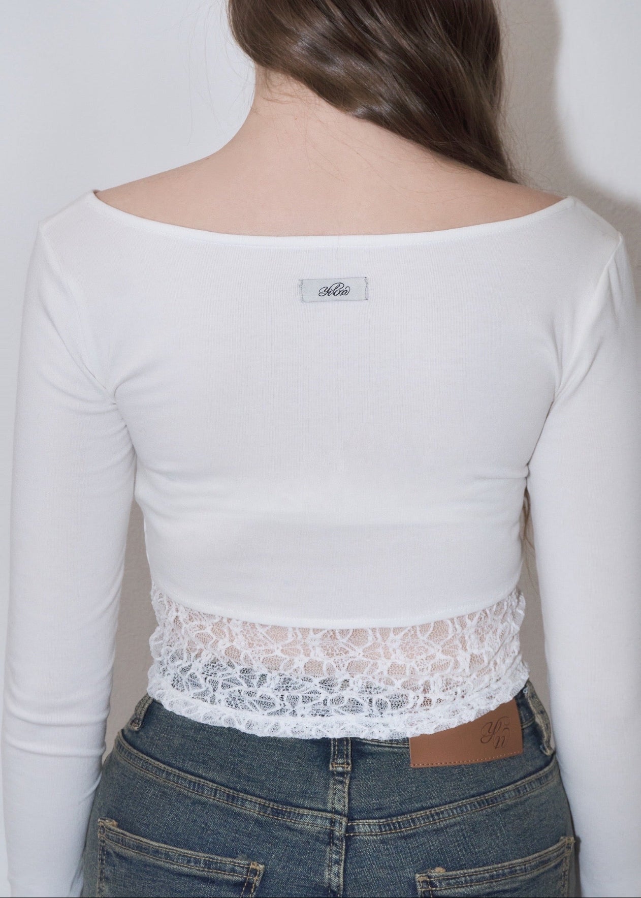 新品未使用 yilon GATHER LACE TEE ピンクベージュ Gather lace tee – YILON