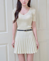 PLEATED KNIT OP