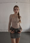 Full lace ribbon tee