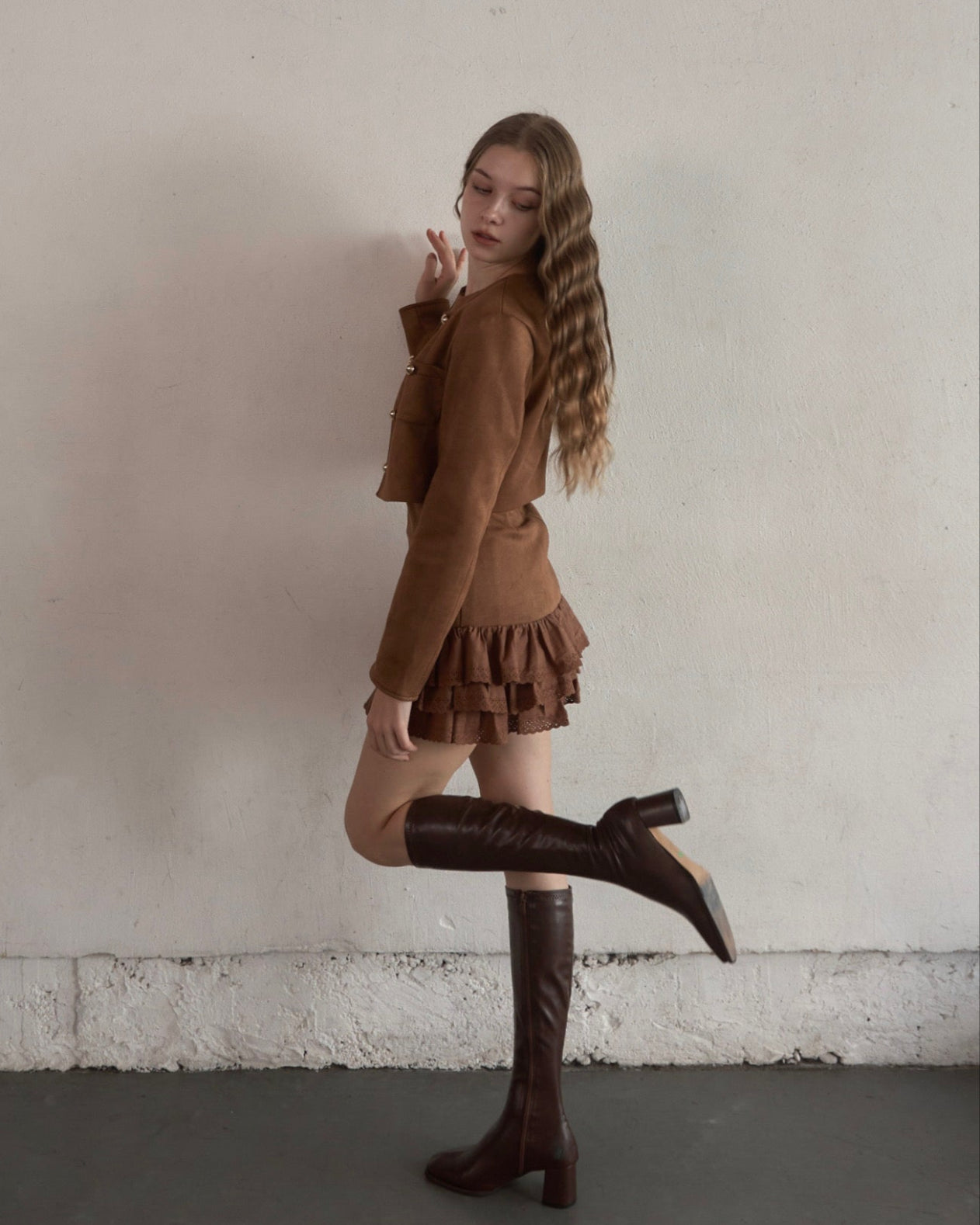 Cotton lace suède op　yilon Cotton lace suède op – YILON