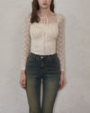 Flower lace blouse