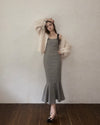 Shaggy drop cardigan