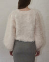 Shaggy drop cardigan