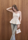 BALLOON LACE CAMI TOP