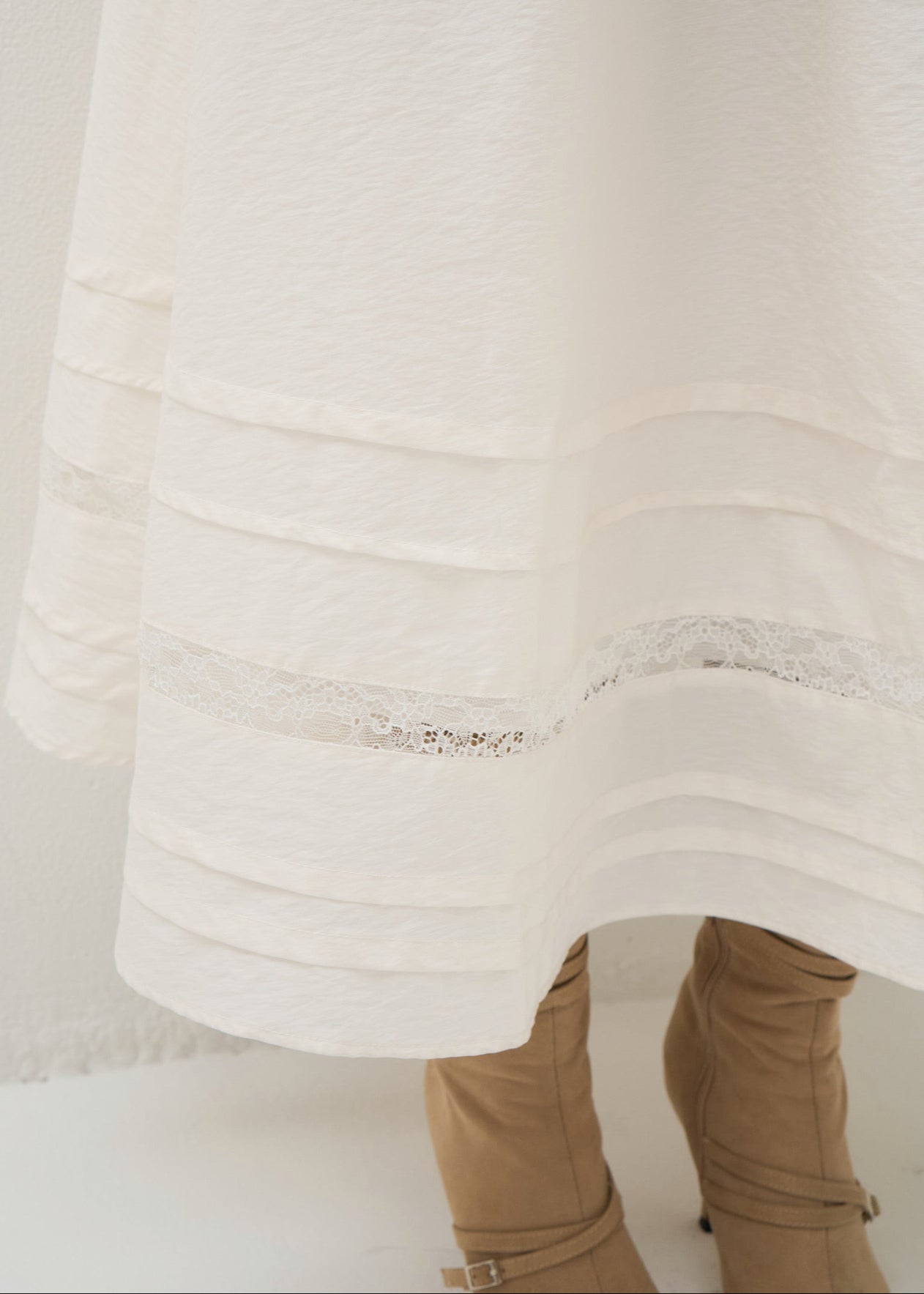 スカート yilon COTTON LACE SKIRT WHITE COTTON LACE SKIRT – YILON
