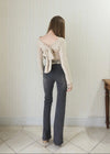 BACK RIBBON LACE TEE