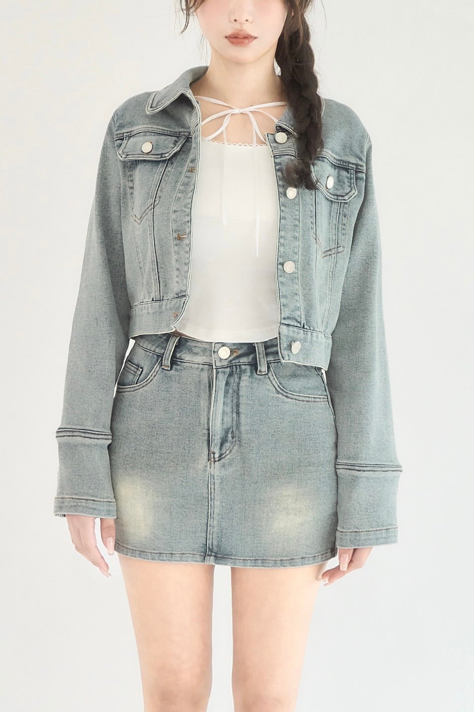 ジャケット・アウター yilon BLOSSOM LACE DENIM JACKET Blossom lace denim jacket – YILON