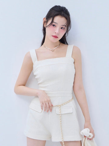 Twinkle tweed rompers