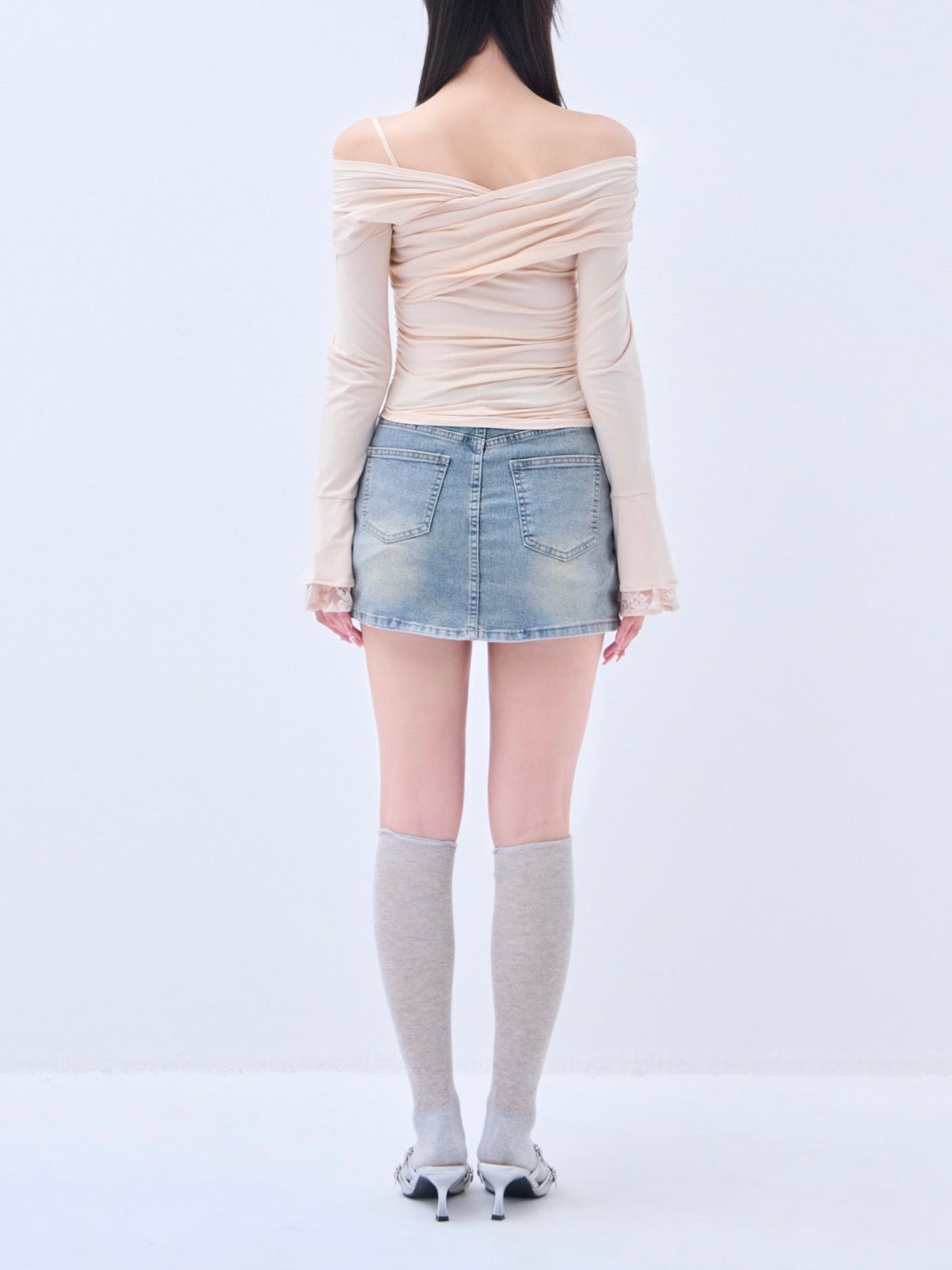 Lace gather tops – YILON