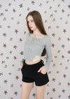 LACE RIBBON RIB TEE