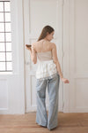 ASYMMETRIC HALTER NECK SATIN TOP