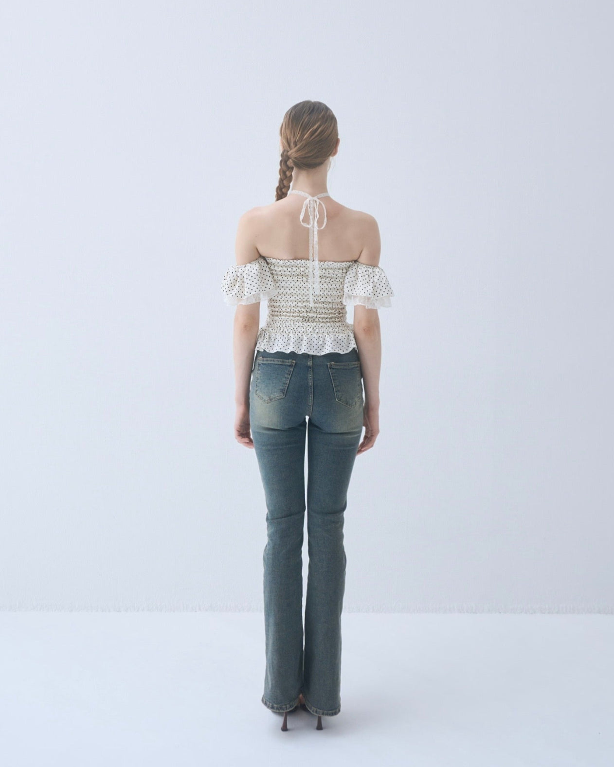 Dot frill blouse – YILON