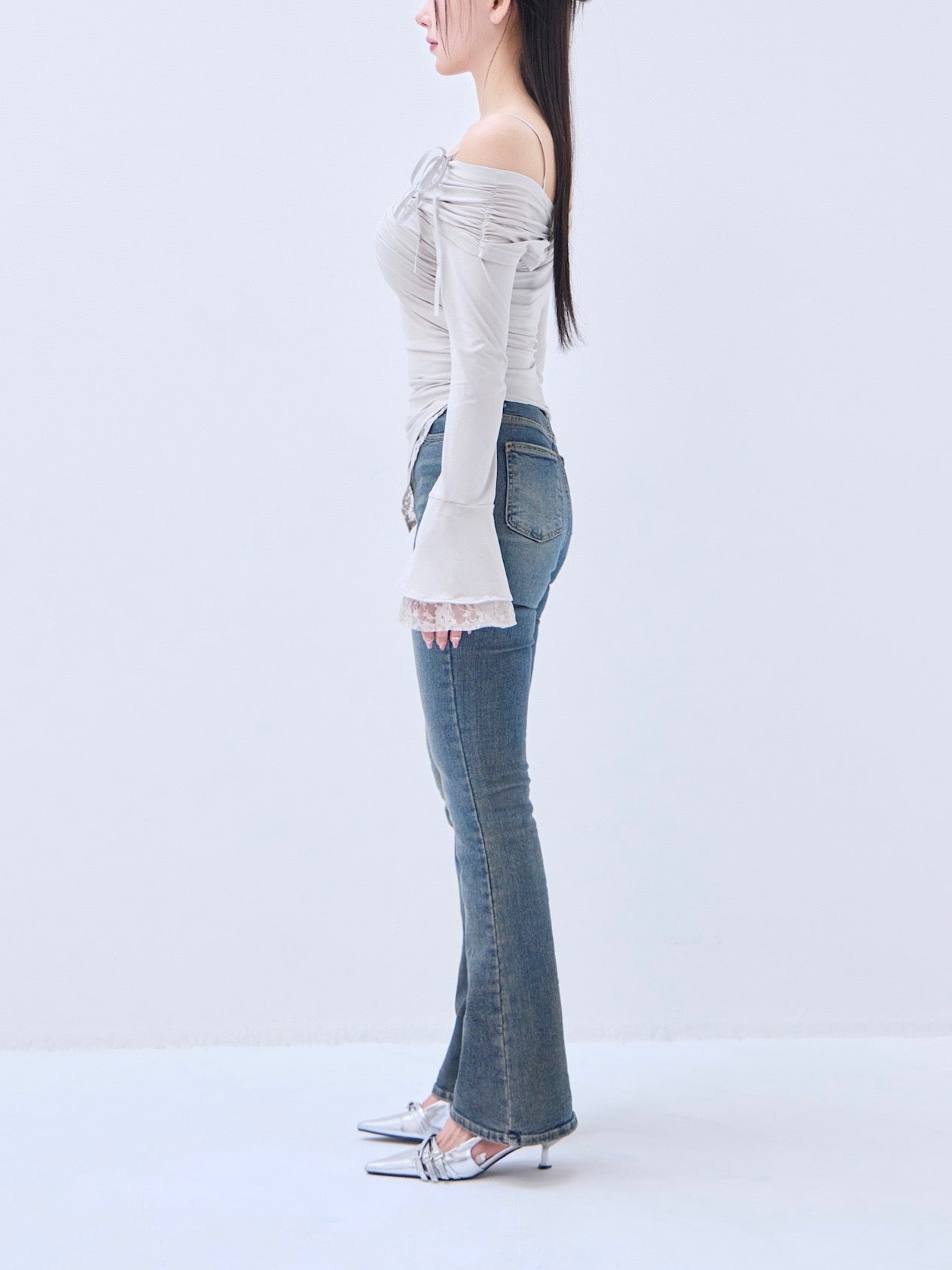 Lace gather tops – YILON