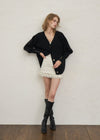 SUEDE FRILL MINI SKIRT