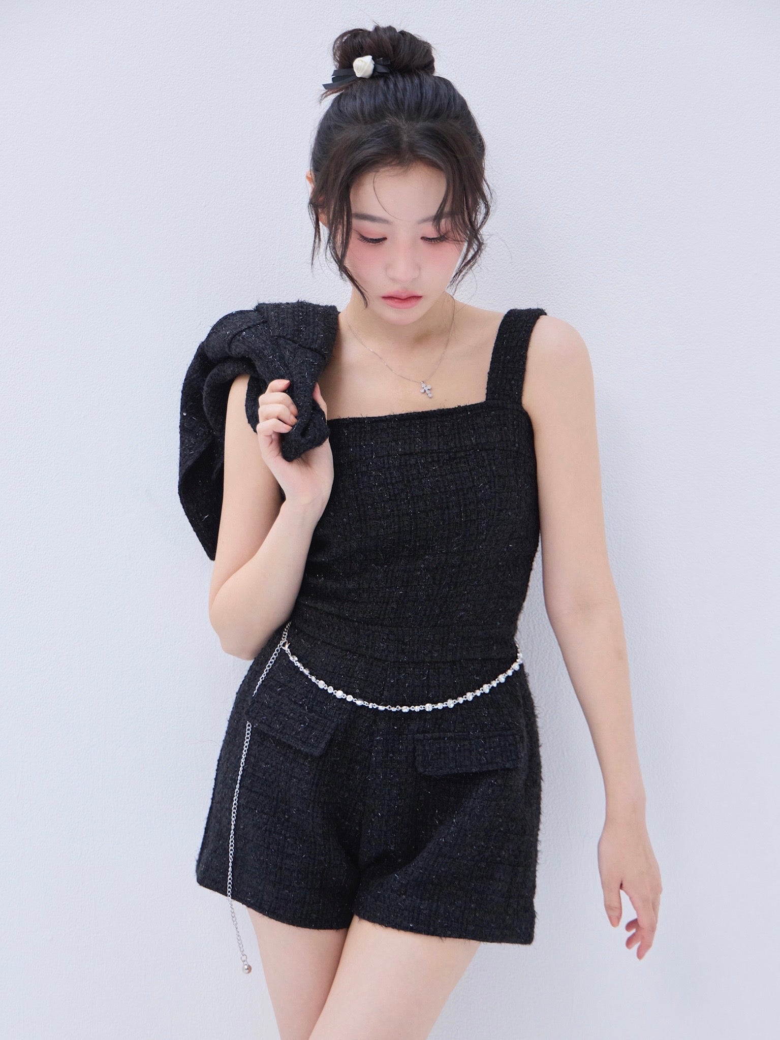 Twinkle tweed rompers – YILON