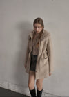 Fur collar classical coat