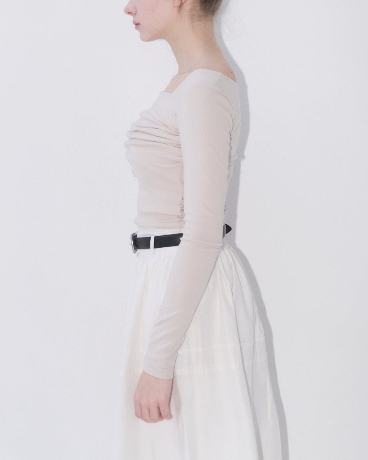 yilon GATHER LACE TEE ホワイト Gather lace tee – YILON