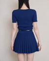 PLEATED KNIT OP