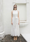 HALTER NECK TIERED MAXI DRESS