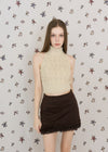 SUEDE FRILL MINI SKIRT