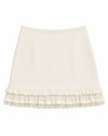 SUEDE FRILL MINI SKIRT
