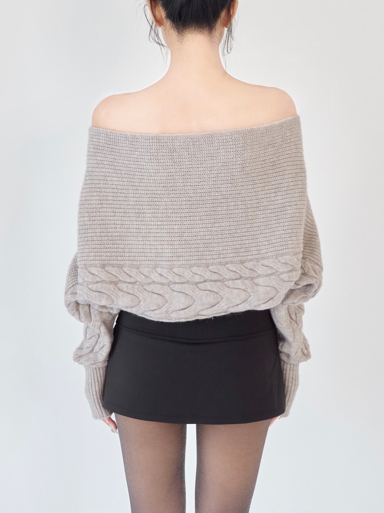 トップス YILON CABLE KNIT BOLERO BARE SET Cable knit bolero bare set – YILON