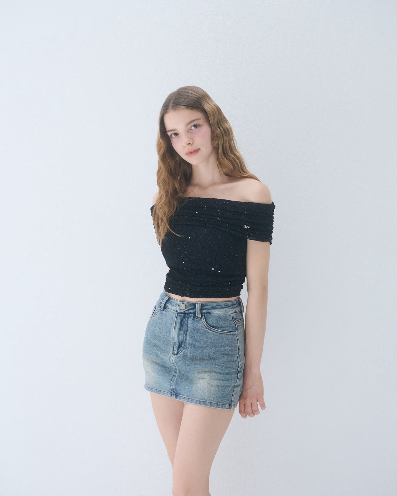 Wash denim mini skirt – YILON