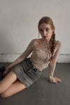 Full lace ribbon tee