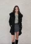 Belt check mini skirt
