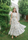 HALTER NECK TIERED MAXI DRESS