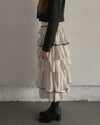 Tiered dot skirt